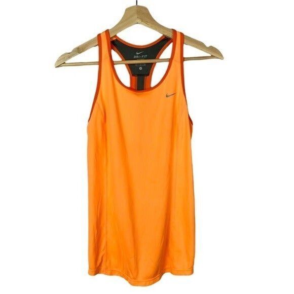 Nike Dri-Fit Orange Scoop Neck Racerback Athletic Tank Top S - Picture 1 of 4
